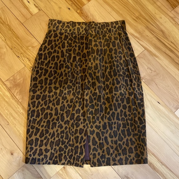 Danier Dresses & Skirts - Vintage Danier Leopard Print Pencil Skirt